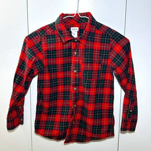Carter's 100% Cotton Plaid Shirt Boys Size 6
